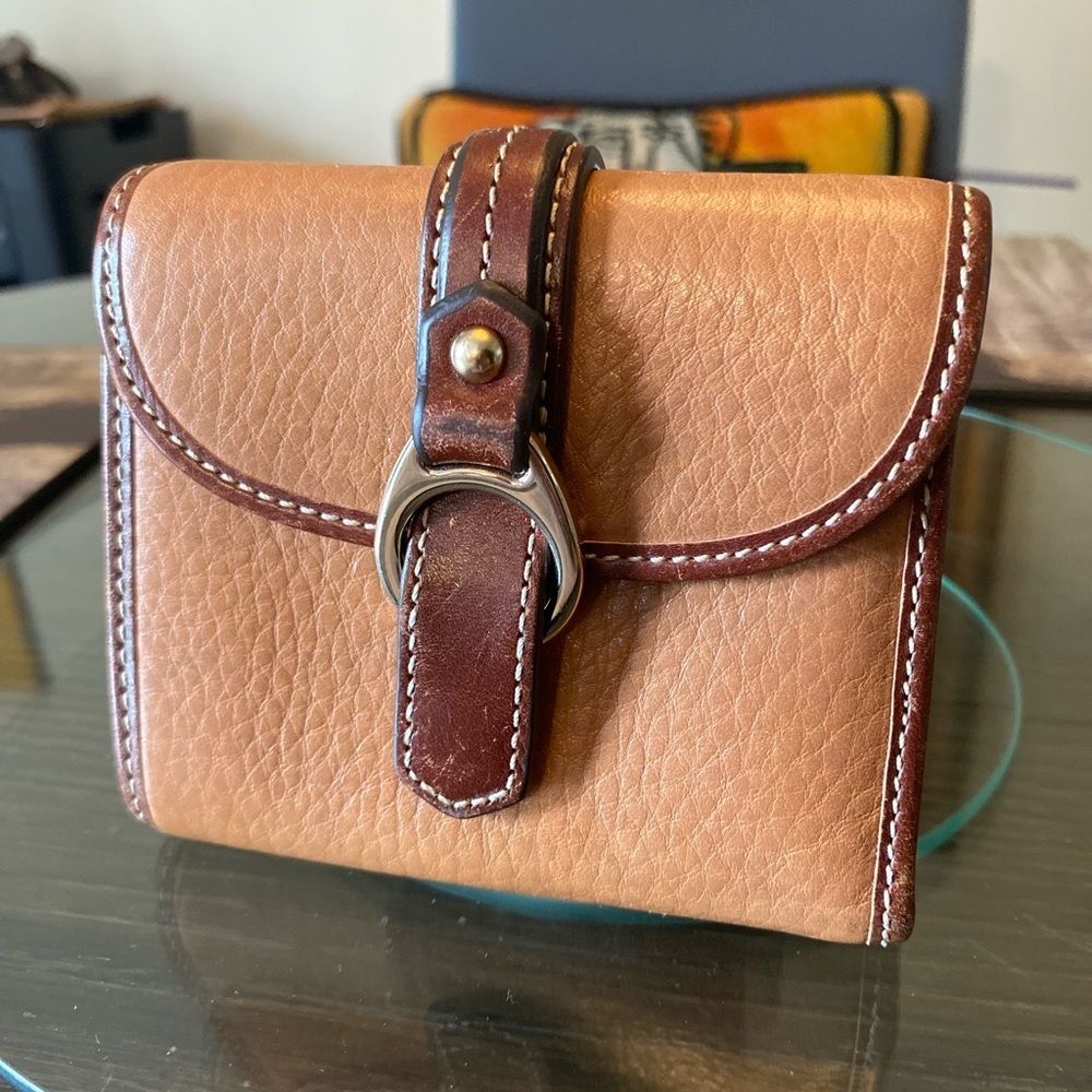 Dooney & Bourke Tan and Brown Leather Wallet